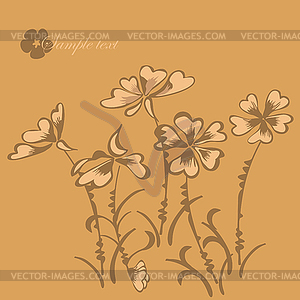 Floral background - color vector clipart