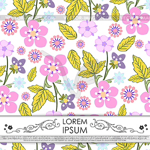 Card with flower - vector clipart