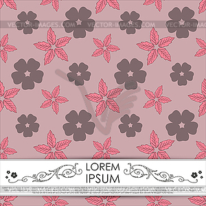 Floral card - vector clipart