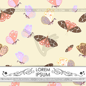 Card with butterfly - vector image