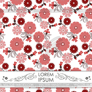 Floral card - vector clip art