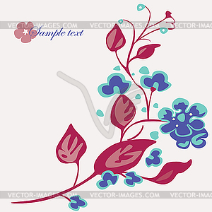 Flower background - color vector clipart