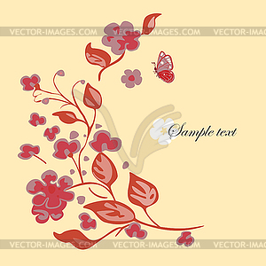 Floral background - vector clipart / vector image