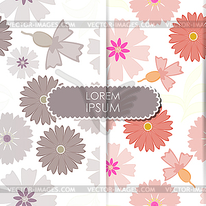 Card with flowers - vector clip art