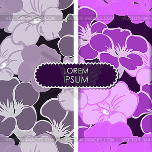 Card with flowers - color vector clipart