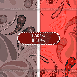 Card with decorative elements - vector clipart