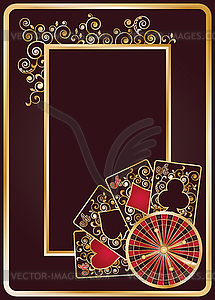 Elegant poker background - vector clipart