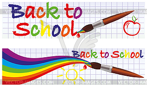 School banner set - vector clipart