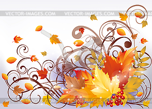 Autumn card - vector clipart