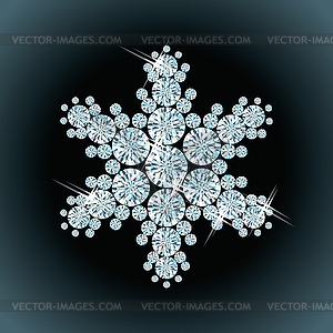 Diamond snowflake - vector clipart