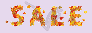 Autumn sale banner. illustration  - vector clip art