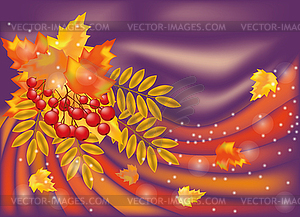 Autumn seasons card, vector - vector clip art