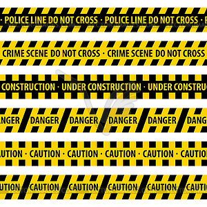 Police Line - vector clip art