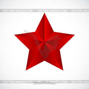 Red star - vector image