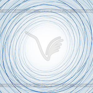 Abstract background with thin blue circles - vector image