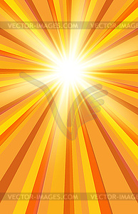 Hot summer sun - vector image