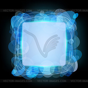Абстрактный кадр с блестящими кругами - векторное изображение