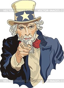 Uncle Sam - personification of the USA - vector image