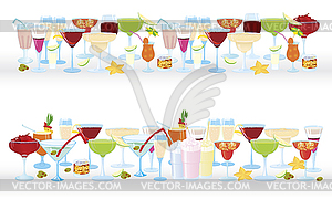 Cocktail borders  - vector image