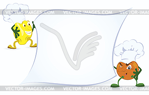 Лимона и апельсина - иллюстрация в векторе