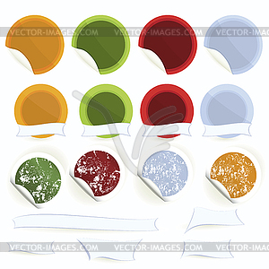 Set-of-blank-stickers- - vector clip art