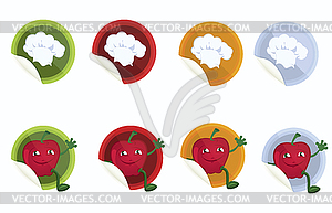 Set of stickers - vector clipart