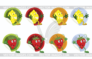 Set of stickers - color vector clipart