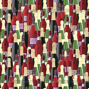 Bottles seamless pattern - vector image