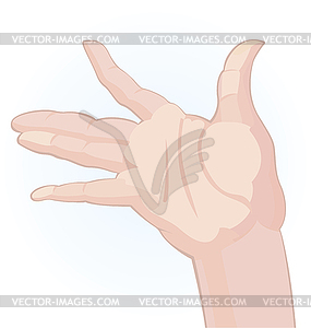 Human palm - vector clip art