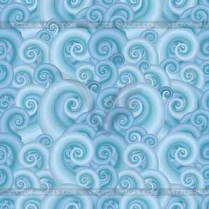 Sea wave seamless pattern - vector clipart