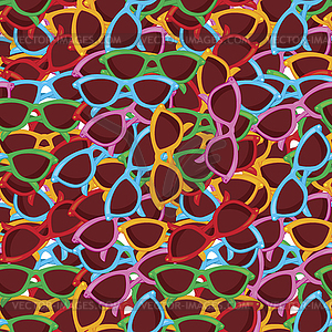 Summer glasses seamless pattern - vector image