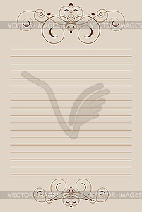 Sheet of paper with vignette - vector image