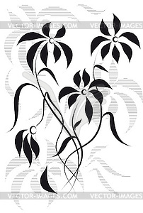 Background with flowers - vector image