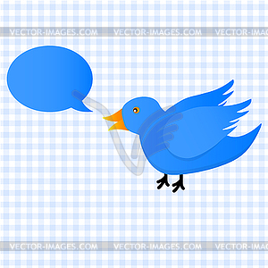 Twitter blue bird icon - vector clip art