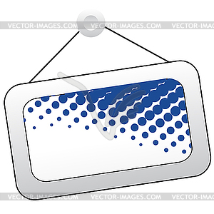 Hanging blank white doorplate - vector clip art