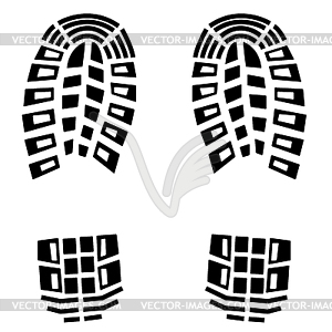 Black footstep background - royalty-free vector clipart