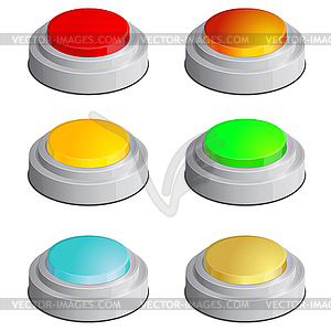 Set of buttons - color vector clipart