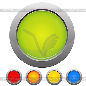 Glossy button set - vector clipart