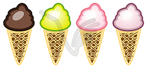 Ice cream icon set - vector image