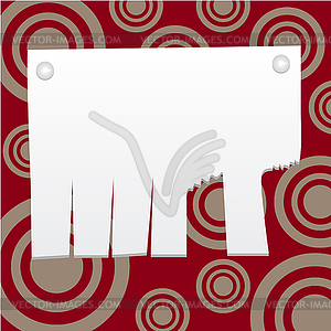 Paper advertisement and pin - vector clip art