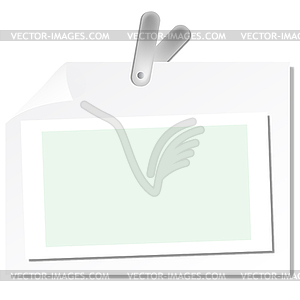 Paper with clip - vector image