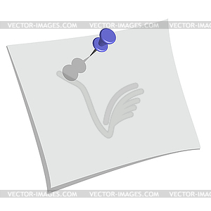 Pin and paper - vector clip art