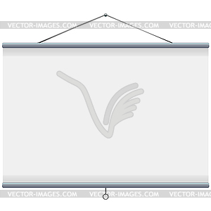 White blank projector screen - stock vector clipart