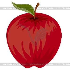 Red apple icon - vector clip art