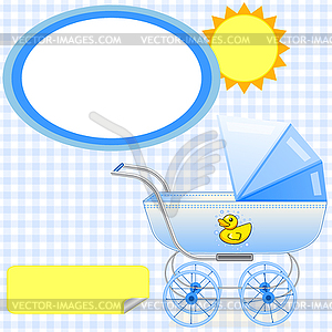 Birthday photo frame for boy - vector clipart