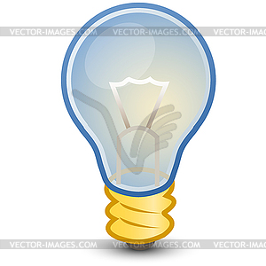 Light bulb web icon - color vector clipart