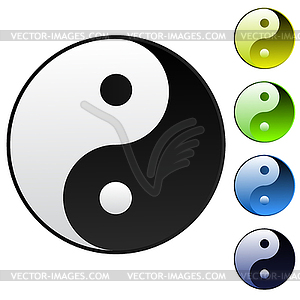 Background yin-yang symbol - vector clip art