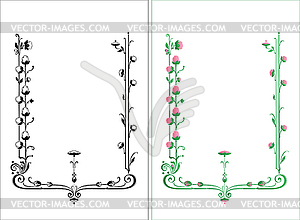 Vintage floral frame - vector clipart