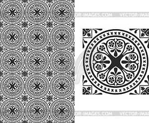 Floral Wallpaper - Antique oriental seamless pattern - vector image