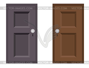 Two simple doors - vector clipart